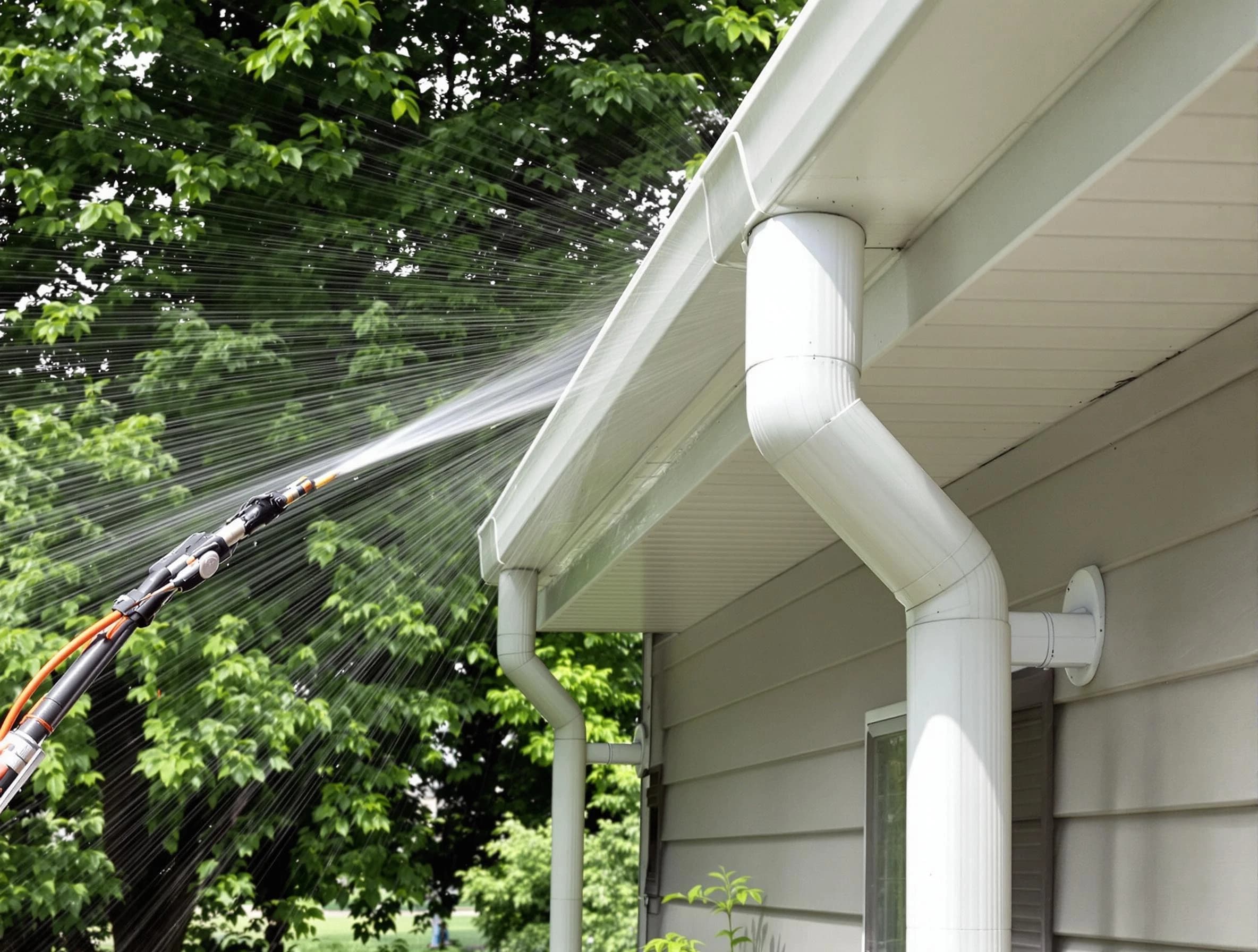 Cleared gutters by Berea Roofing Company for a clean drainage system in Berea, OH