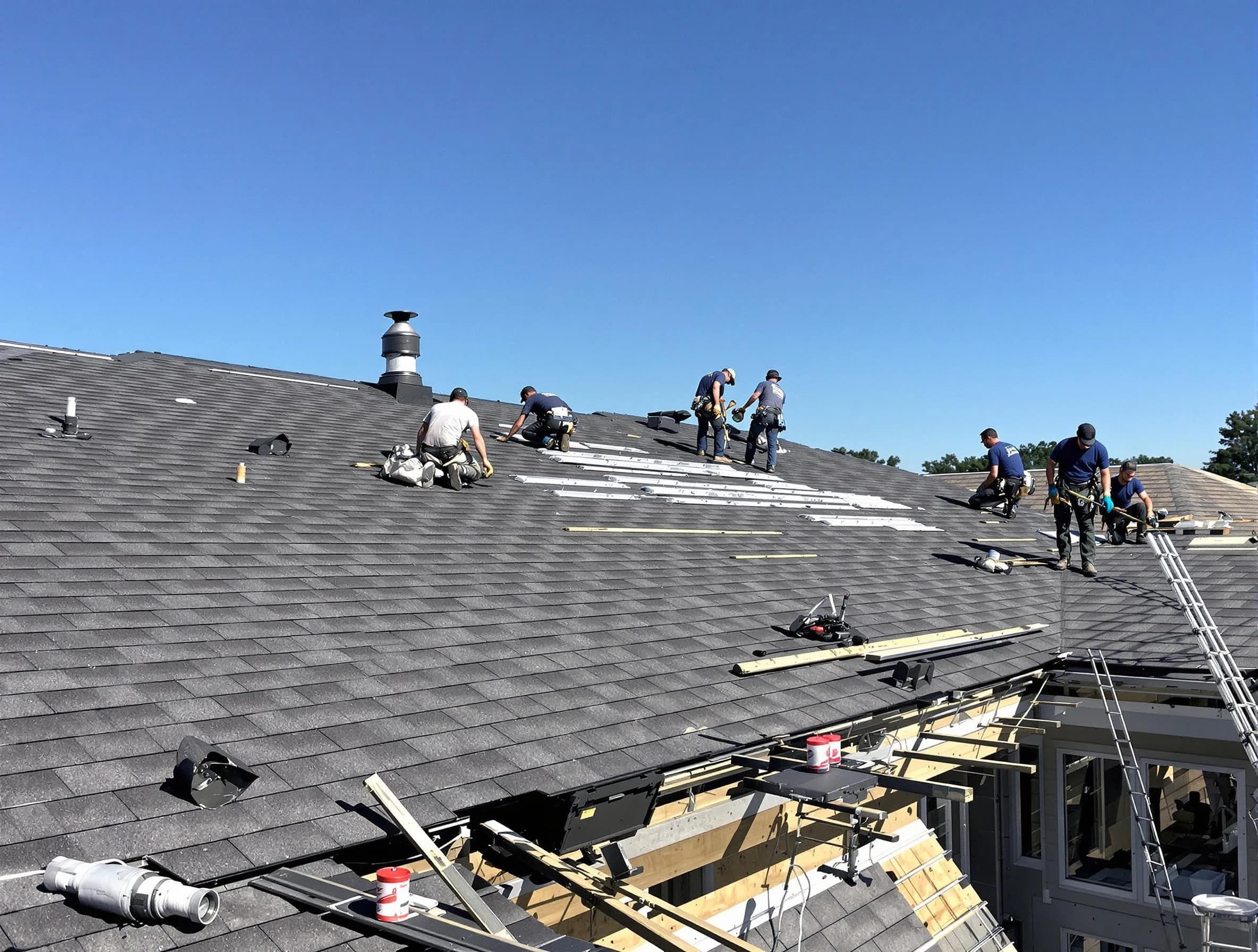 Berea Roofing Company experts performing roof installation in Berea, OH